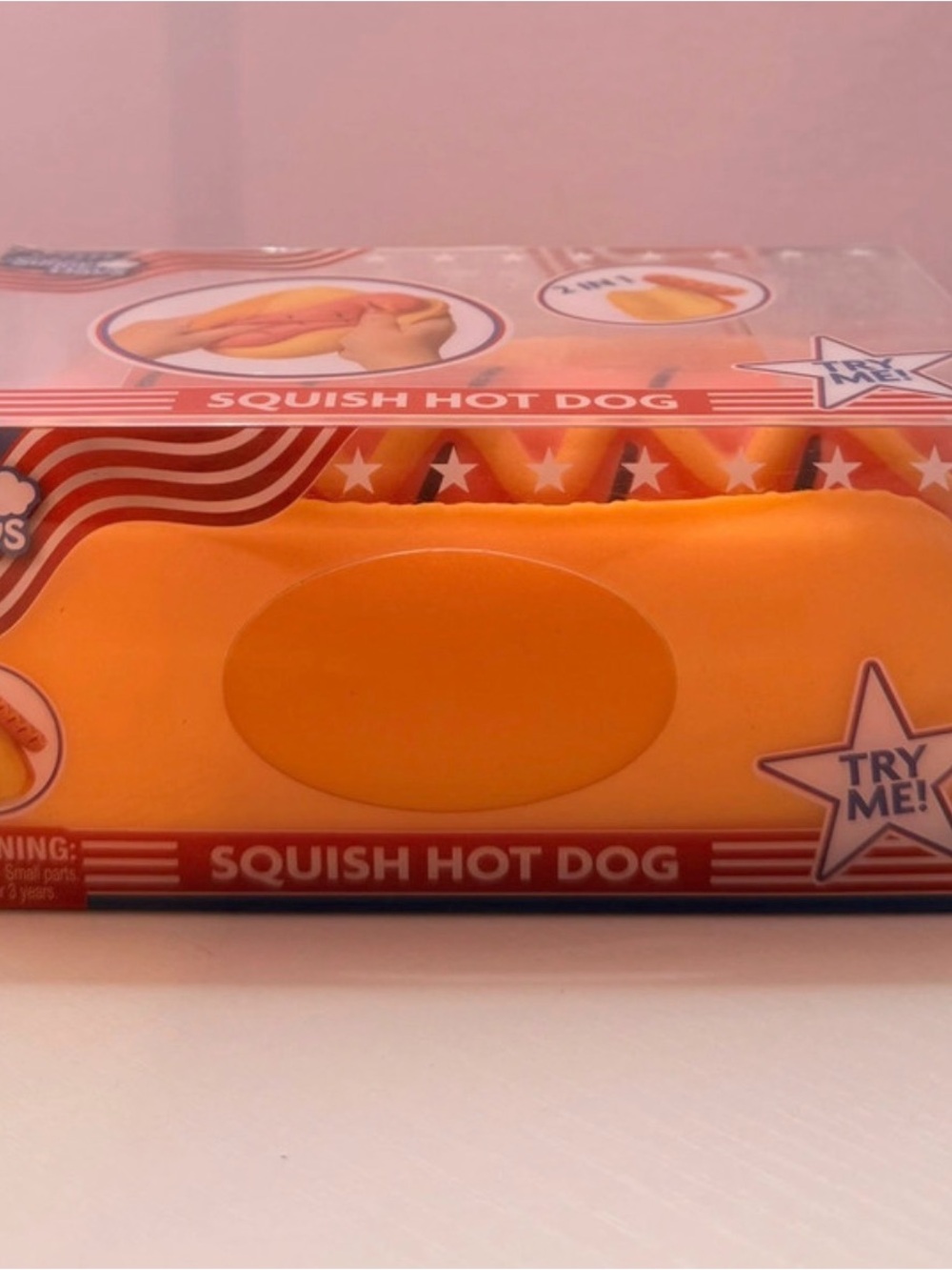 Squishy Hot Dog Soft Toy - Orange